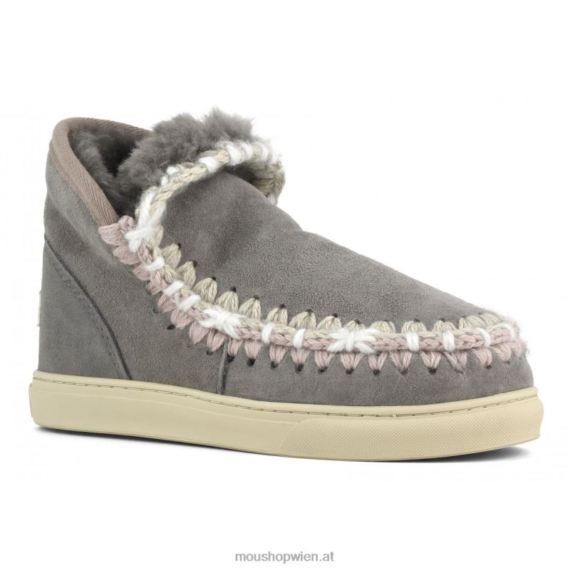 Frauen Eskimo-Sneaker mit Übernähten Mou P660X591 neues Grau