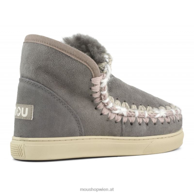 Frauen Eskimo-Sneaker mit Übernähten Mou P660X591 neues Grau