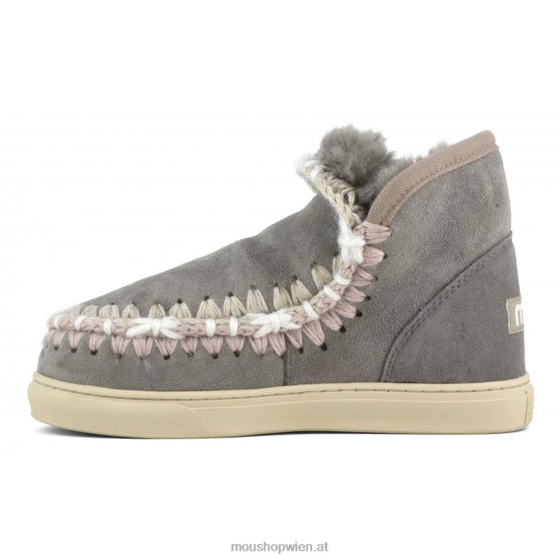 Frauen Eskimo-Sneaker mit Übernähten Mou P660X591 neues Grau