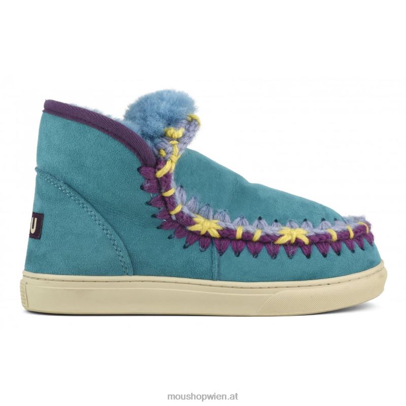 Frauen Eskimo-Sneaker mit Übernähten Mou P660X593 Biskaya-Bucht