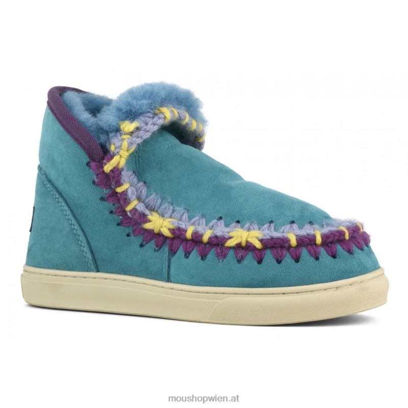Frauen Eskimo-Sneaker mit Übernähten Mou P660X593 Biskaya-Bucht