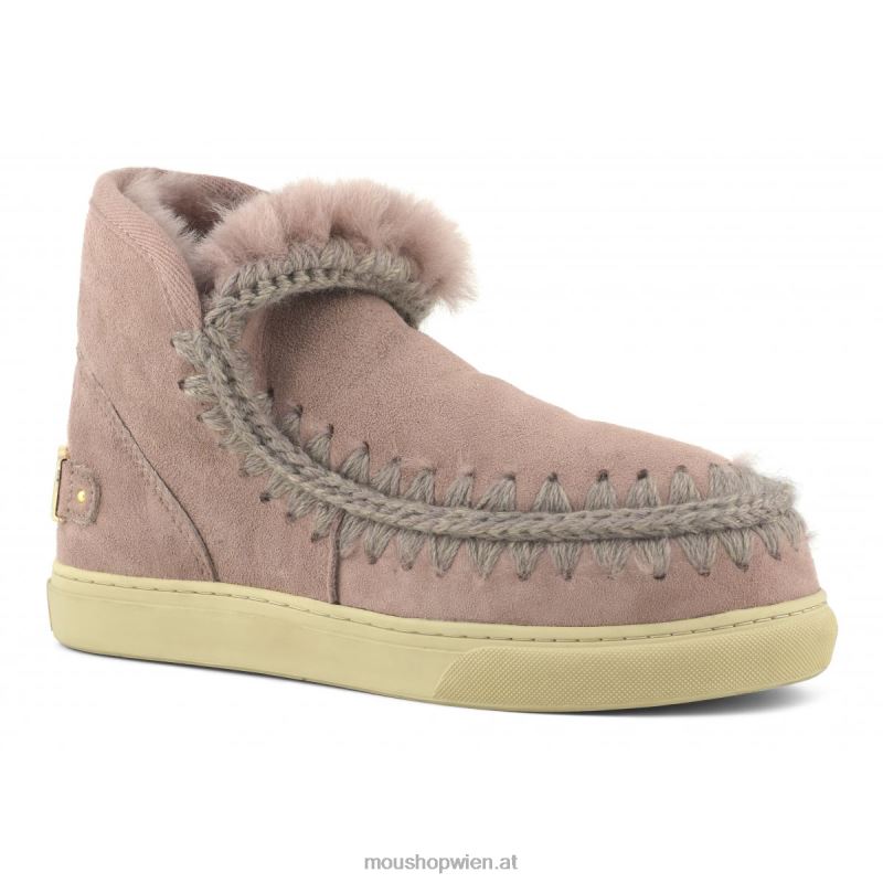 Frauen Eskimo-Sneaker mit großem metallischem Logo Mou P660X602 dunkelpink