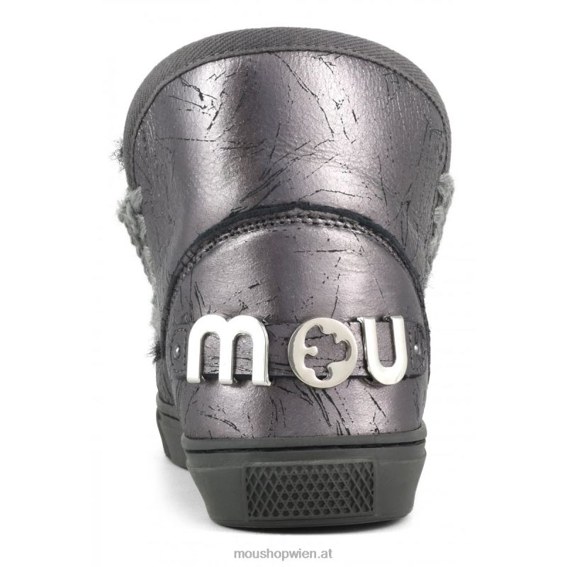 Frauen Eskimo-Sneaker mit großem metallischem Logo Mou P660X646 dmgun