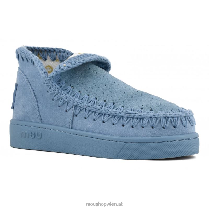 Frauen Sneaker einfarbig Mou P660X38 Nilblau