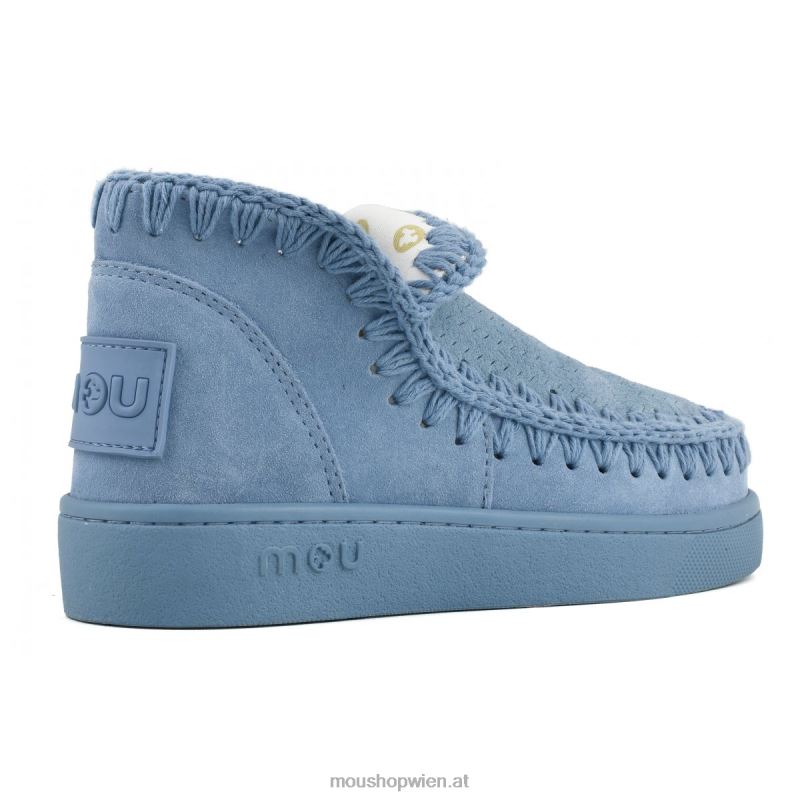 Frauen Sneaker einfarbig Mou P660X38 Nilblau