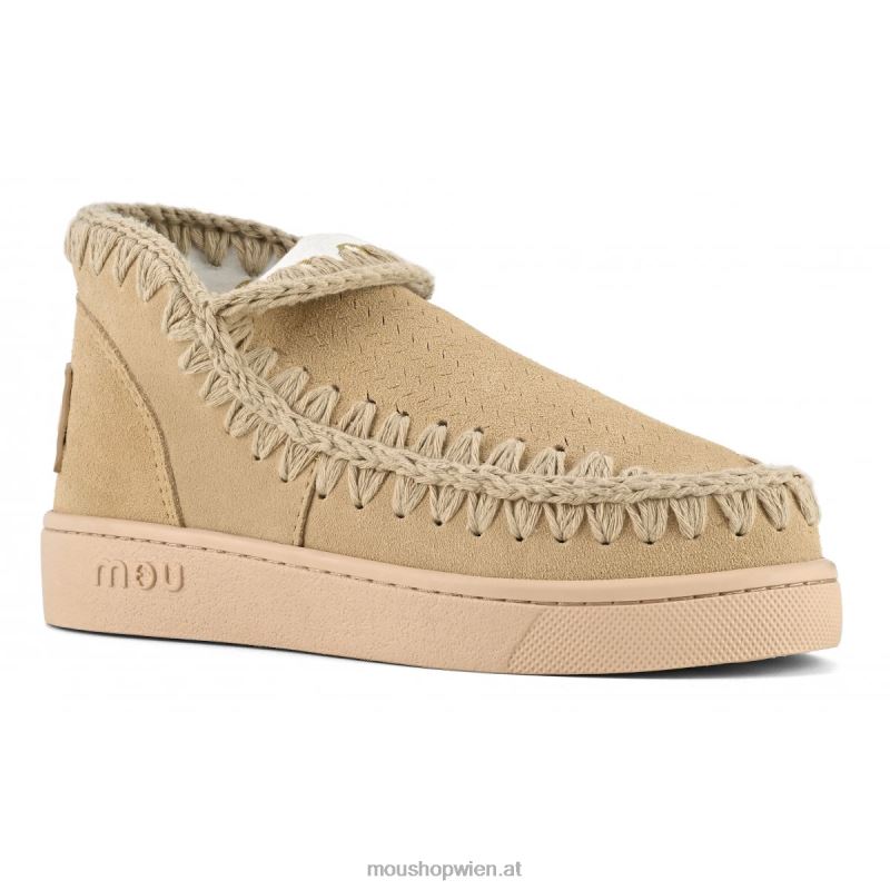 Frauen Sneaker einfarbig Mou P660X40 Weizen