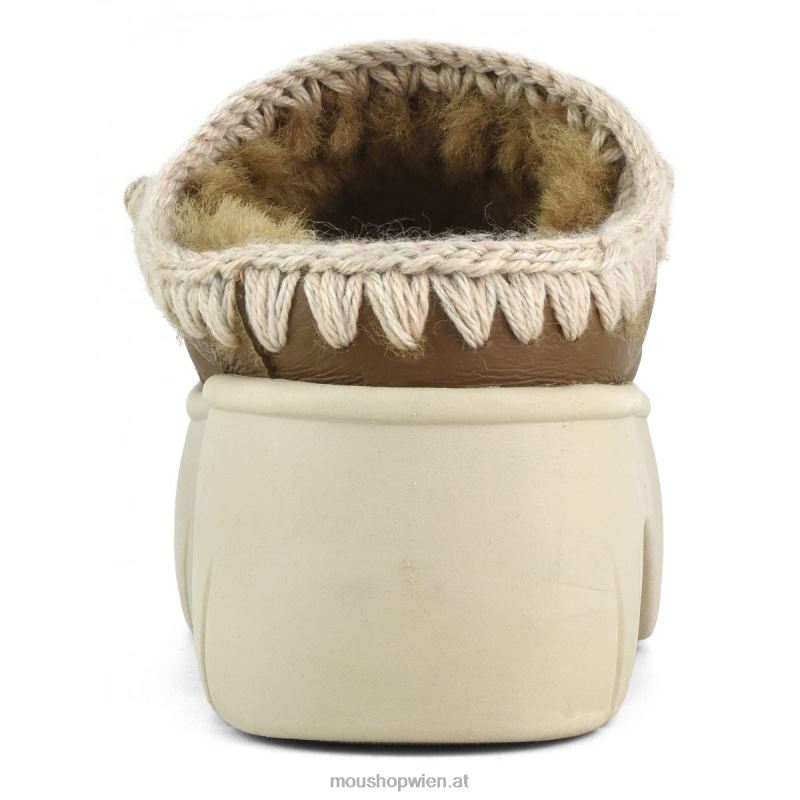 Frauen Eskimo-Clog-Twist Mou P660X526 Nubuk-Cognac