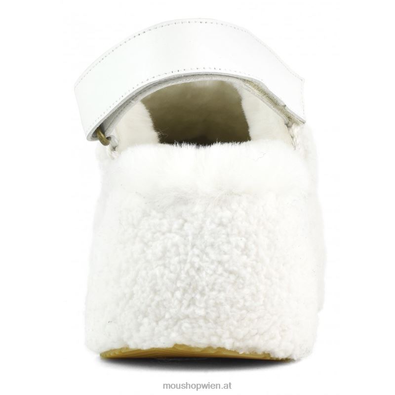 Frauen Klobige Slingback-Plattform Mou P660X714 Weiss