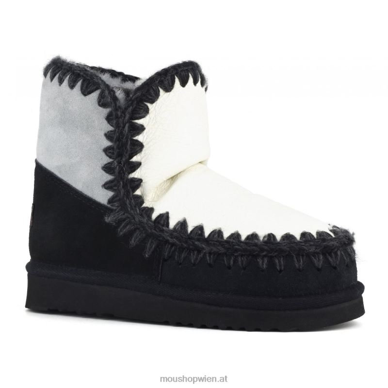 Frauen Eskimo 18 Farbblock Mou P660X323 Eismeer & Schwarz-Weiß-Mix