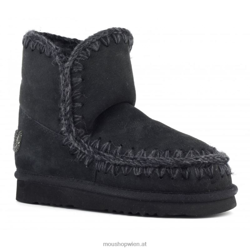 Frauen Eskimo 18 Glitzer-Logo Mou P660X232 Schwarz