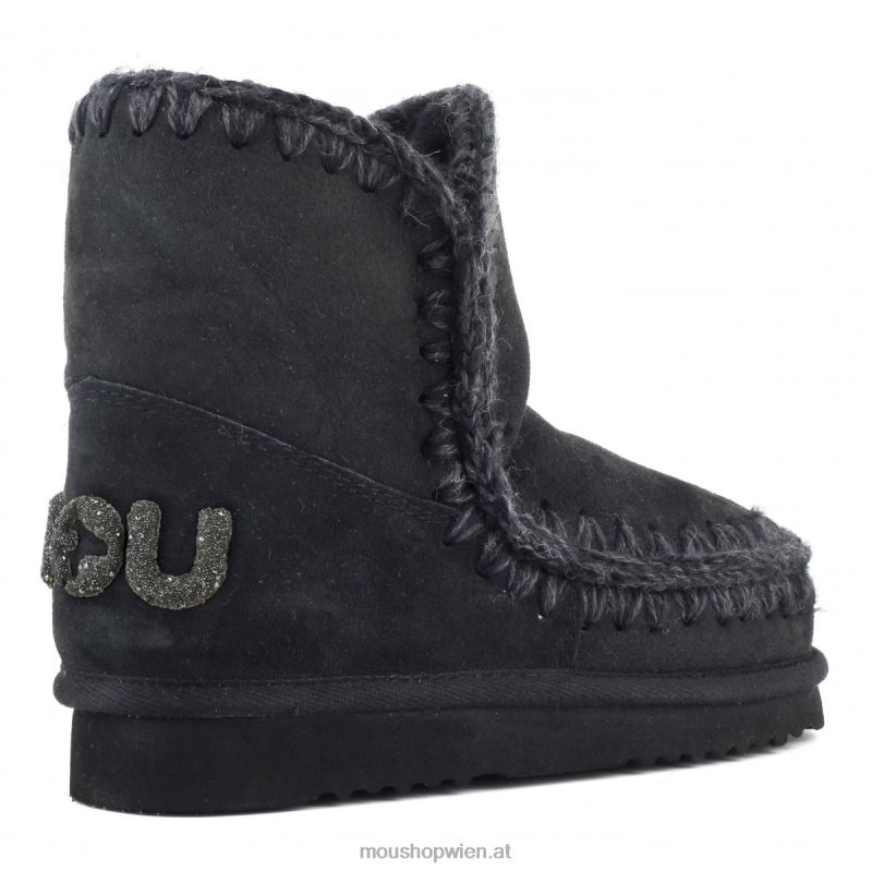 Frauen Eskimo 18 Glitzer-Logo Mou P660X232 Schwarz
