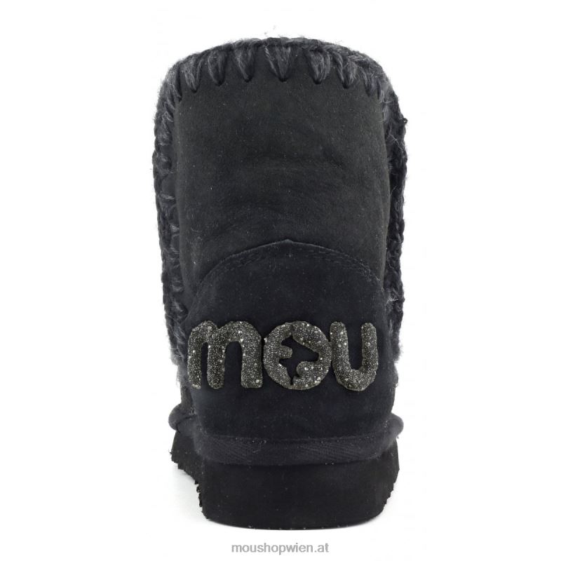 Frauen Eskimo 18 Glitzer-Logo Mou P660X232 Schwarz