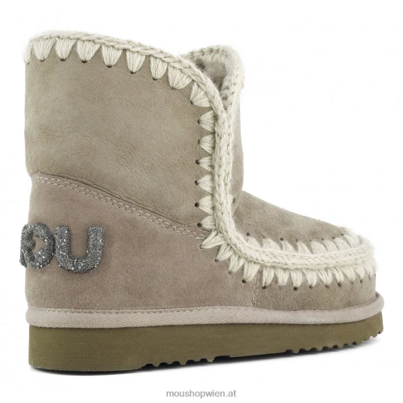 Frauen Eskimo 18 Glitzer-Logo Mou P660X233 Elefantengrau