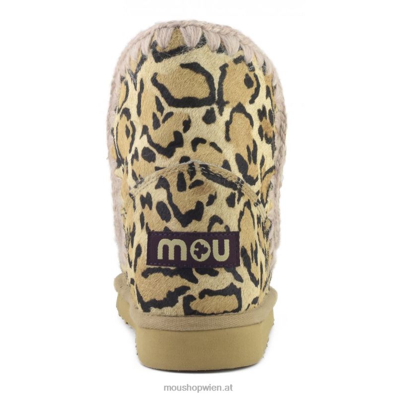 Frauen Eskimo 18 Ponyfell Mou P660X355 großer Leopardensand