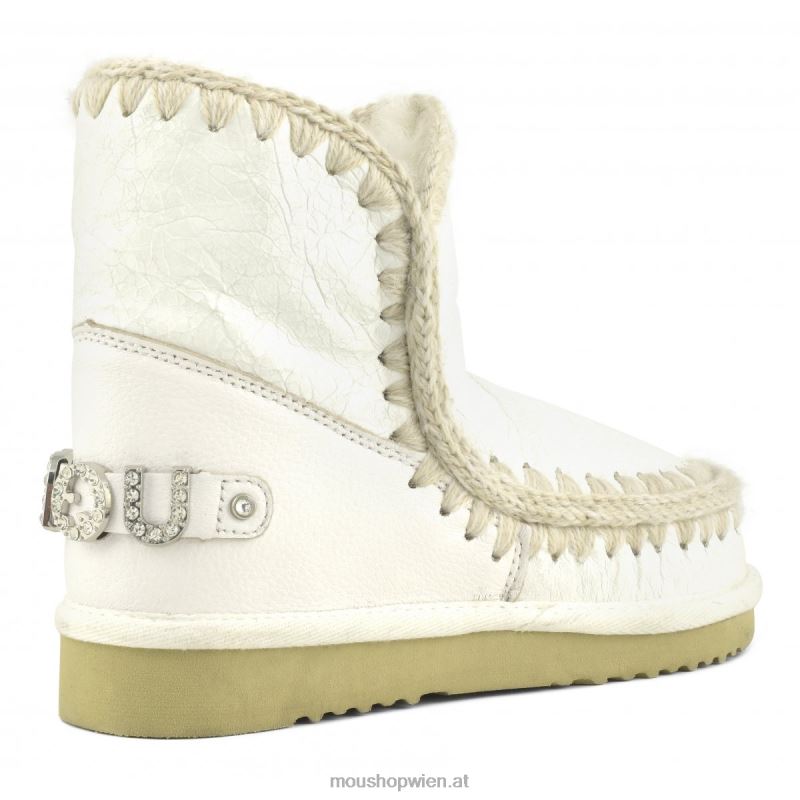 Frauen Eskimo 18 Strass-Logo Mou P660X273 Wachsweiß