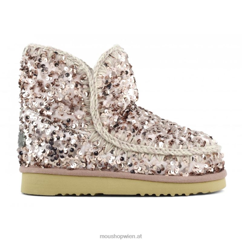 Frauen Eskimo-Blume mit 18 Pailletten Mou P660X377 Pailletten rosabeige