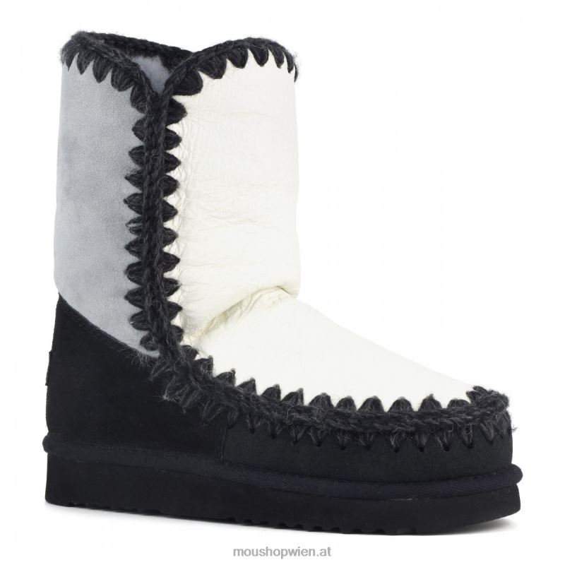 Frauen Eskimo 24 Farbblock Mou P660X300 Eismeer & Schwarz-Weiß-Mix