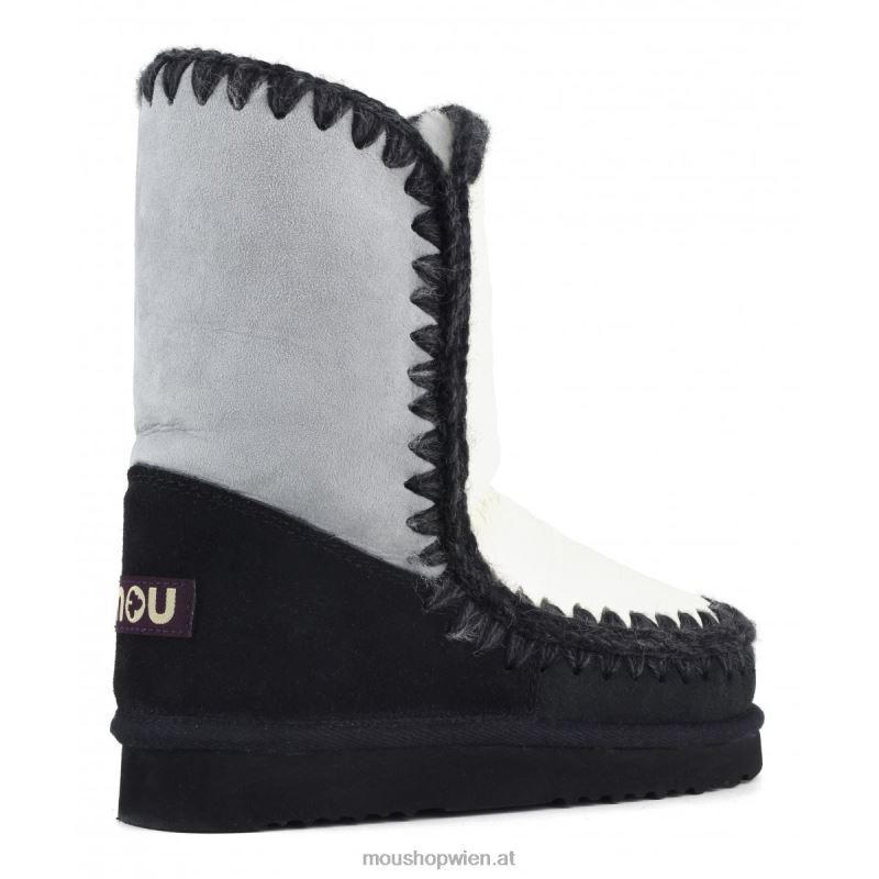 Frauen Eskimo 24 Farbblock Mou P660X300 Eismeer & Schwarz-Weiß-Mix