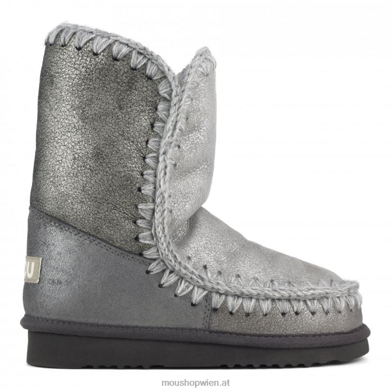 Frauen Eskimo 24 Farbblock Mou P660X334 Staubschwarz/Silber-Mischung