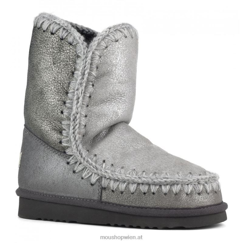 Frauen Eskimo 24 Farbblock Mou P660X334 Staubschwarz/Silber-Mischung