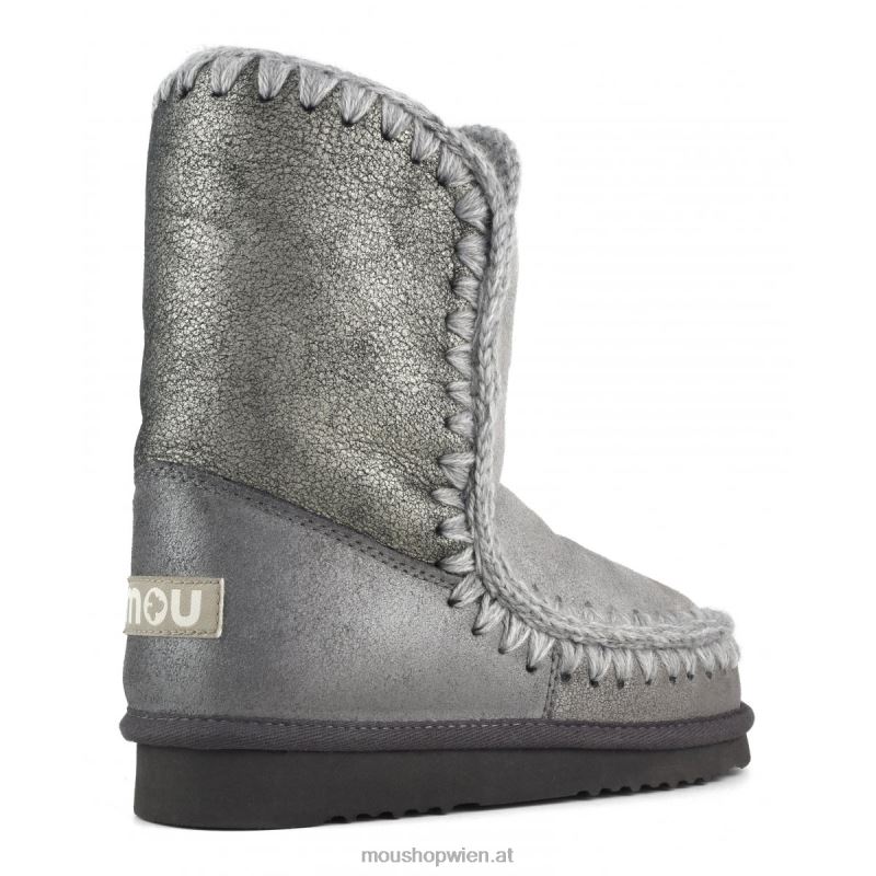 Frauen Eskimo 24 Farbblock Mou P660X334 Staubschwarz/Silber-Mischung