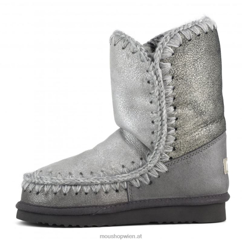 Frauen Eskimo 24 Farbblock Mou P660X334 Staubschwarz/Silber-Mischung