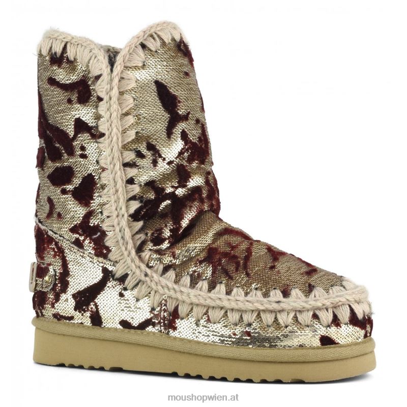 Frauen Eskimo 24 limitierte Auflage italienischer Textilien Mou P660X337 Lux Pailletten rot