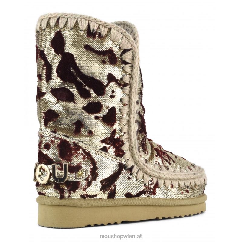 Frauen Eskimo 24 limitierte Auflage italienischer Textilien Mou P660X337 Lux Pailletten rot