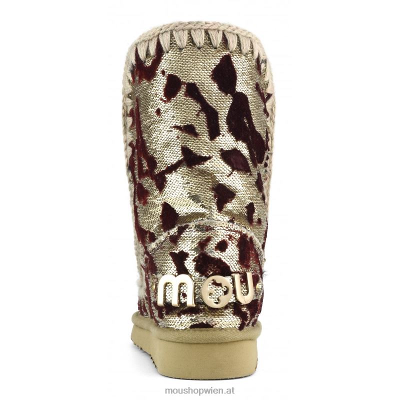 Frauen Eskimo 24 limitierte Auflage italienischer Textilien Mou P660X337 Lux Pailletten rot