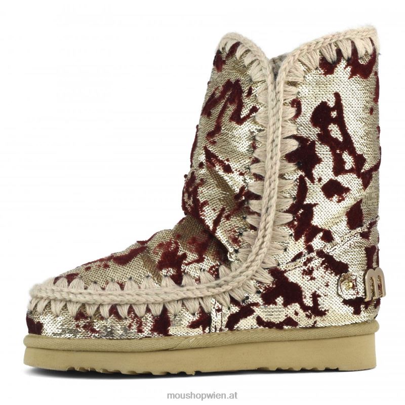 Frauen Eskimo 24 limitierte Auflage italienischer Textilien Mou P660X337 Lux Pailletten rot