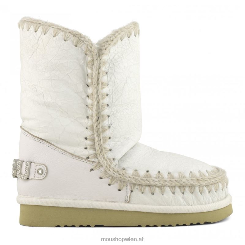 Frauen Eskimo 24 mit Strass-Logo Mou P660X318 Wachsweiß