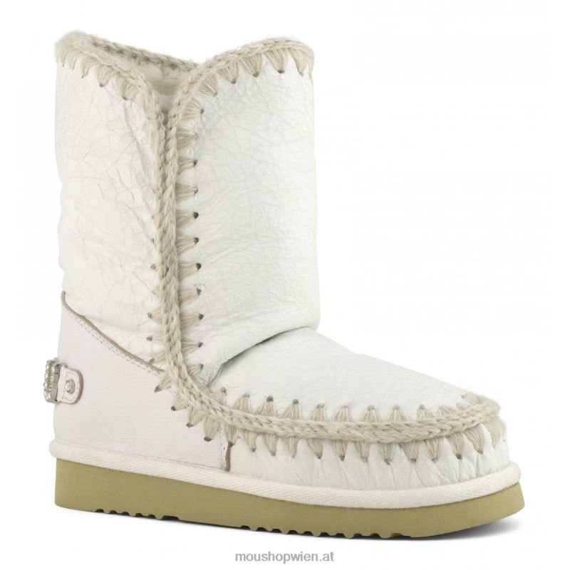 Frauen Eskimo 24 mit Strass-Logo Mou P660X318 Wachsweiß