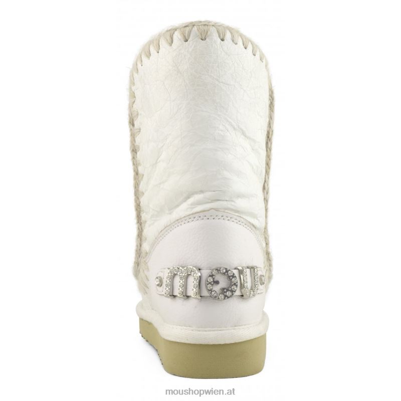 Frauen Eskimo 24 mit Strass-Logo Mou P660X318 Wachsweiß