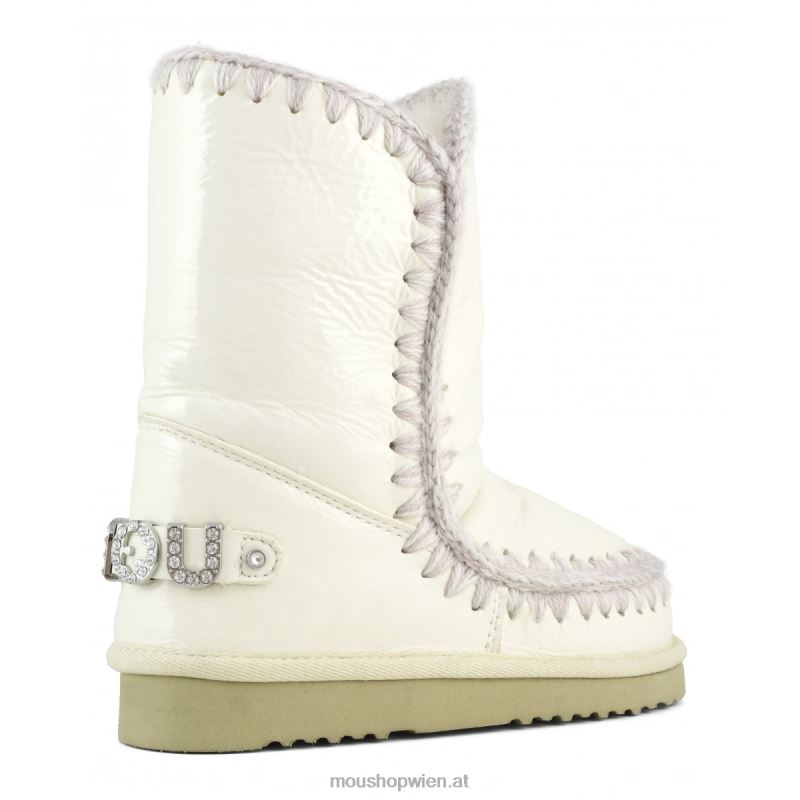 Frauen Eskimo 24 mit Strass-Logo Mou P660X319 Lackweiß