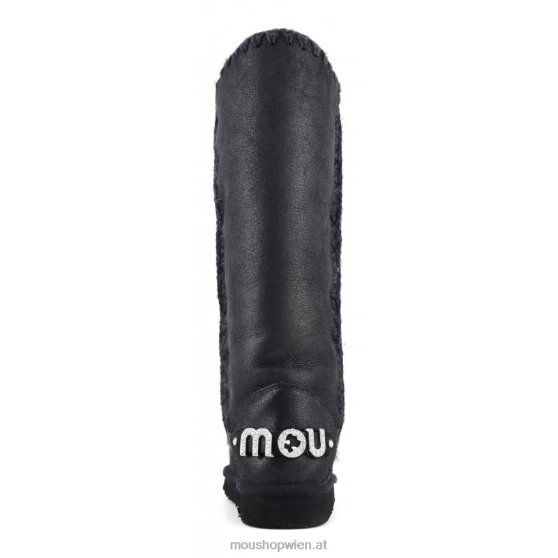 Frauen Eskimo 40-Strass-Logo Mou P660X411 rissig schwarz/grau