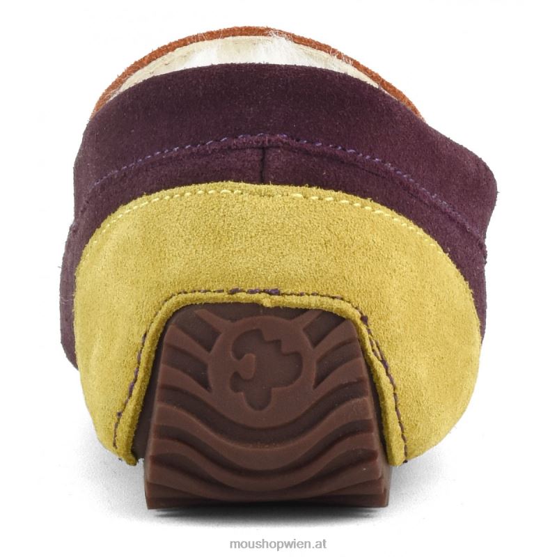 Frauen Farbblock-Mokassin-Eskimo-Nähte Mou P660X682 lila