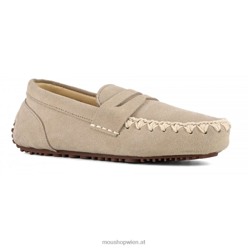 Frauen Sommer-Eskimo-Mokassin-Leder Mou P660X221 Kreide