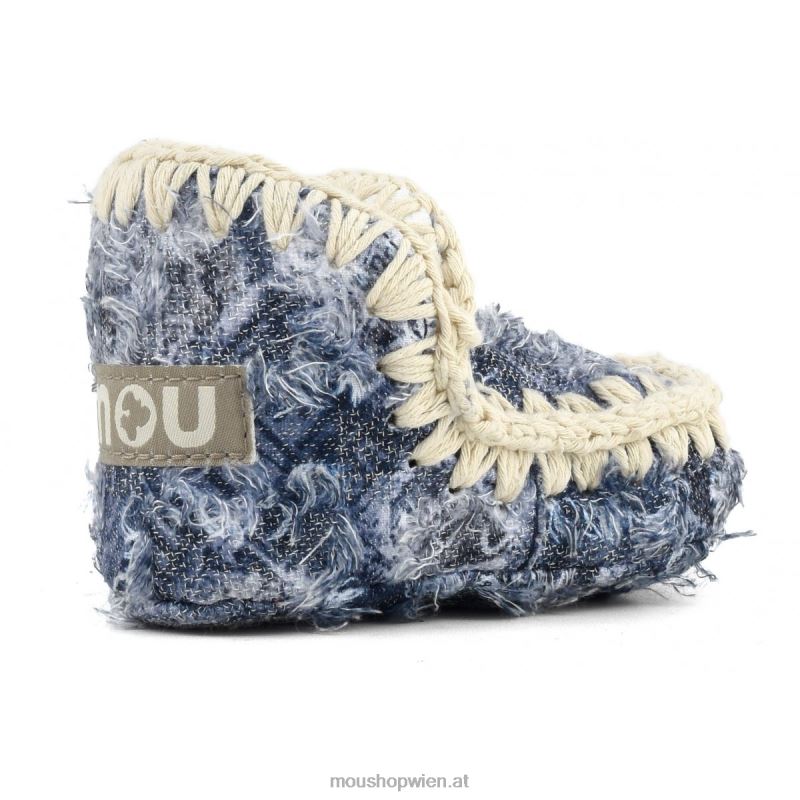 Kinder Sommer-Eskimo-Jeans für Kleinkinder Mou P660X795 Denim-Patchwork