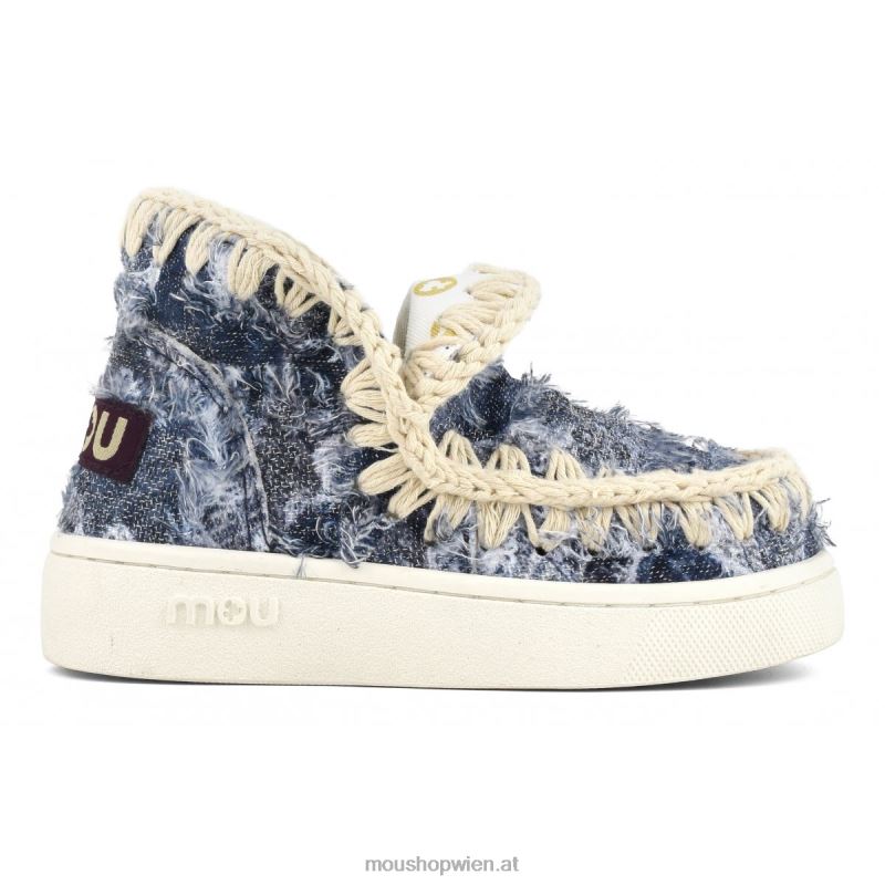Kinder Sommer-Eskimo-Sneaker-Jeans Mou P660X784 Denim-Patchwork