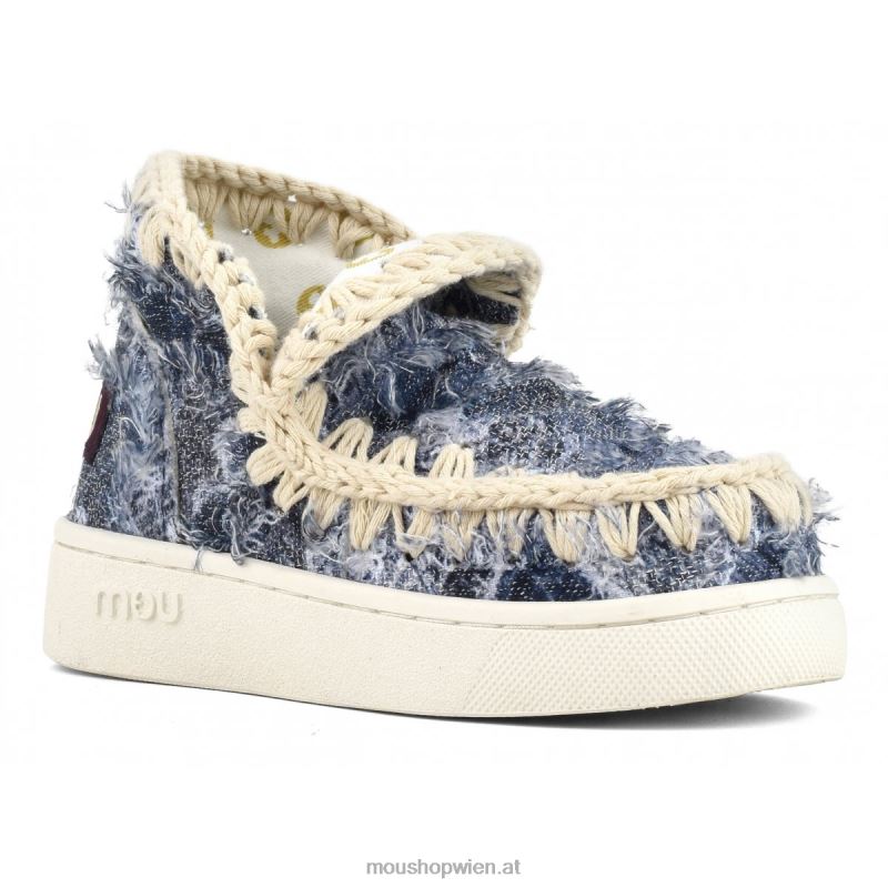 Kinder Sommer-Eskimo-Sneaker-Jeans Mou P660X784 Denim-Patchwork
