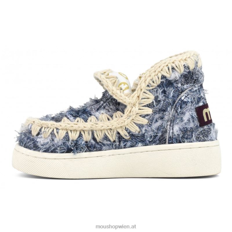 Kinder Sommer-Eskimo-Sneaker-Jeans Mou P660X784 Denim-Patchwork