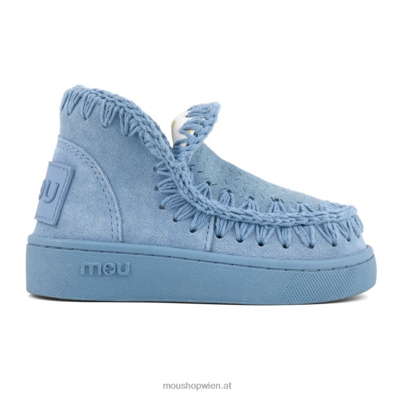 Kinder Sommer-Eskimo-Sneaker-Monochrome Mou P660X783 Nilblau