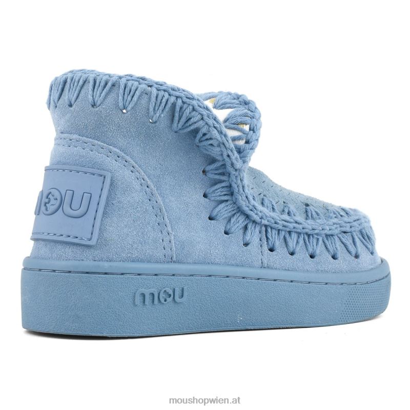 Kinder Sommer-Eskimo-Sneaker-Monochrome Mou P660X783 Nilblau