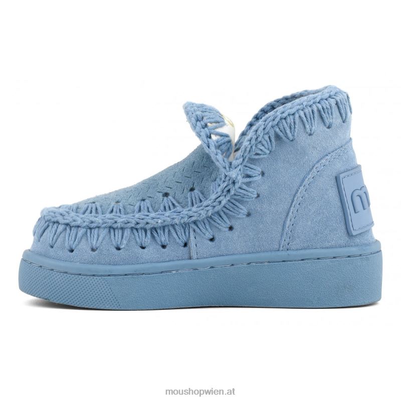 Kinder Sommer-Eskimo-Sneaker-Monochrome Mou P660X783 Nilblau
