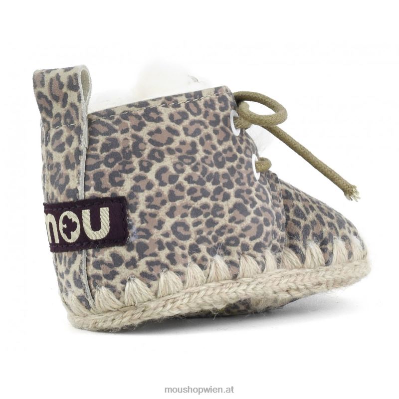Kinder Schnürschuh für Kleinkinder Mou P660X823 kleines Gepardenleder