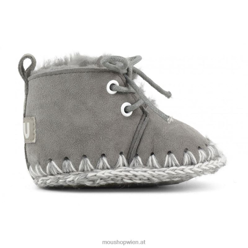 Kinder Schnürschuh für Kleinkinder Mou P660X824 neues Grau