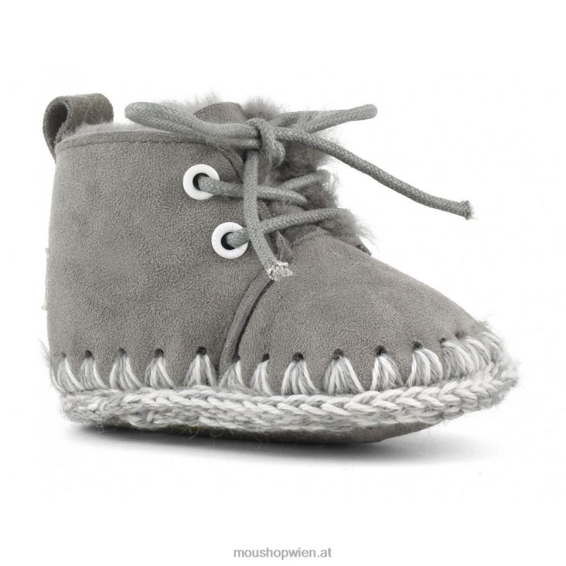Kinder Schnürschuh für Kleinkinder Mou P660X824 neues Grau