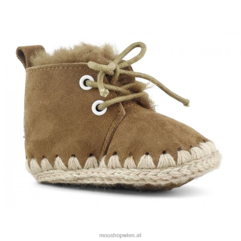 Kinder Schnürschuh für Kleinkinder Mou P660X826 Cognac
