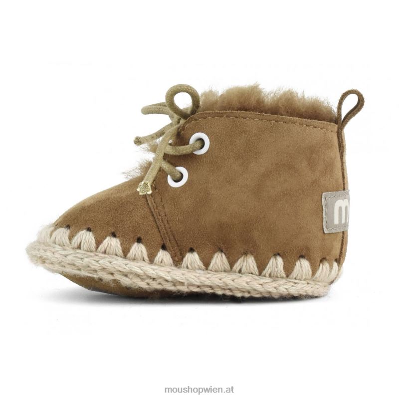 Kinder Schnürschuh für Kleinkinder Mou P660X826 Cognac