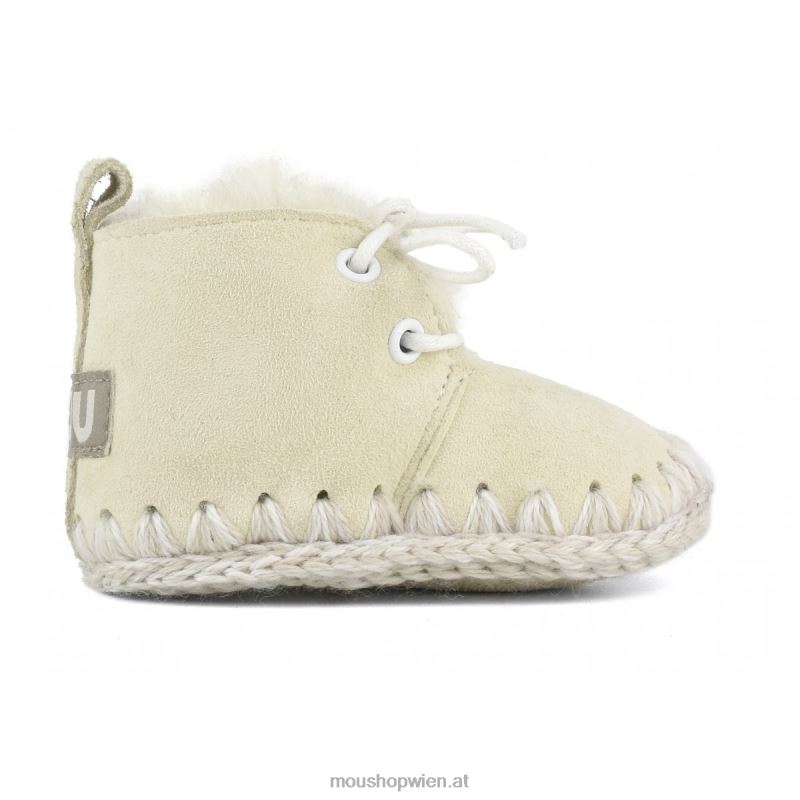 Kinder Schnürschuh für Kleinkinder Mou P660X827 Vanille